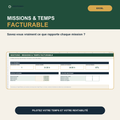 Tableau Excel de suivi des missions et du temps facturable Gestiono